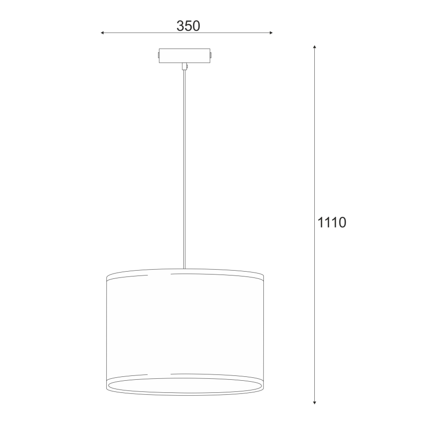 Candelabro suspenso ANTONIO 1xE27/60W/230V faia