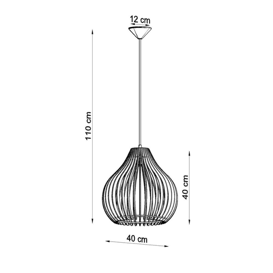 Candelabro suspenso APRILLA 1xE27/60W/230V