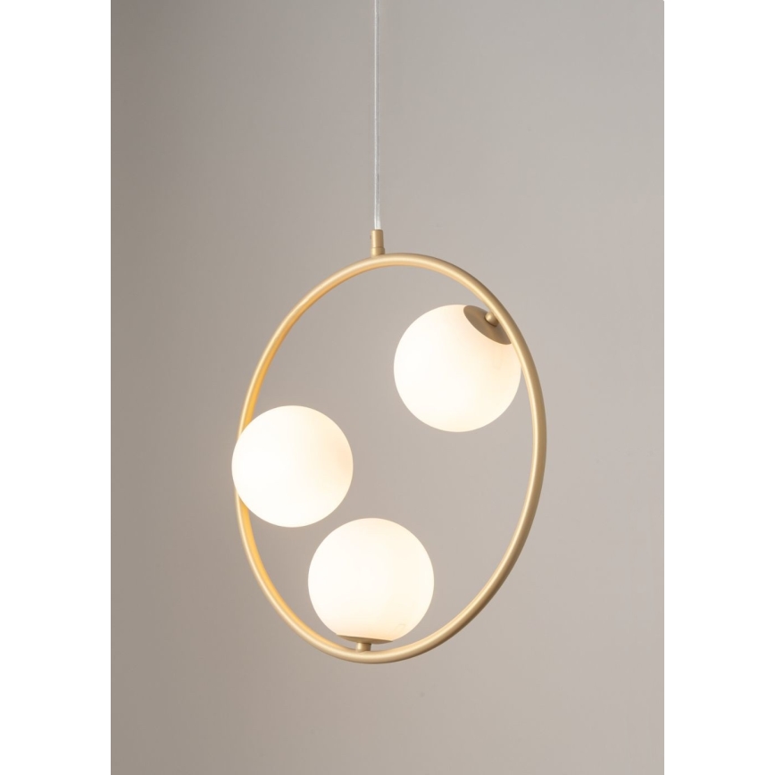 Candelabro suspenso AQUA 3xG9/12W/230V dourada