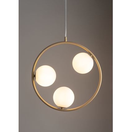 Candelabro suspenso AQUA 3xG9/12W/230V dourada