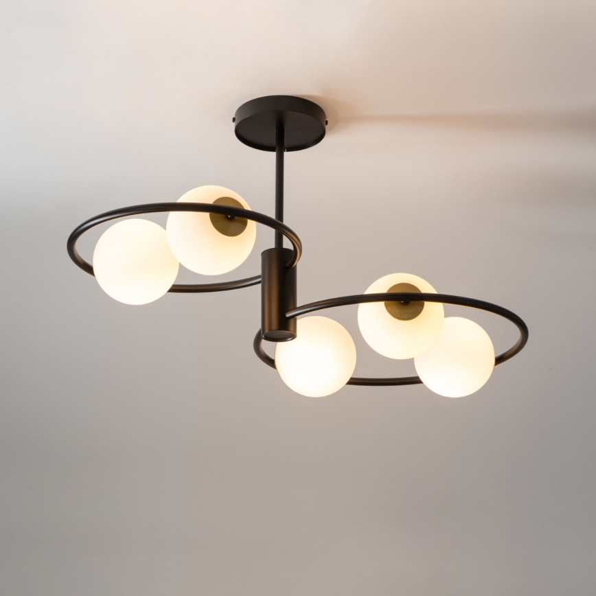 Candelabro suspenso AQUA 5xG9/12W/230V preto