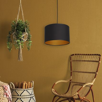 Candelabro suspenso ARDEN 1xE27/60W/230V d. 25 cm preto/dourado