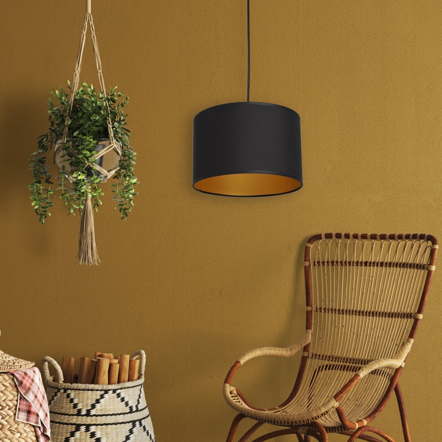 Candelabro suspenso ARDEN 1xE27/60W/230V d. 25 cm preto/dourado