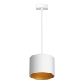 Candelabro suspenso ARDEN 1xE27/60W/230V diâmetro 18 cm branco/dourado