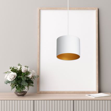 Candelabro suspenso ARDEN 1xE27/60W/230V diâmetro 18 cm branco/dourado