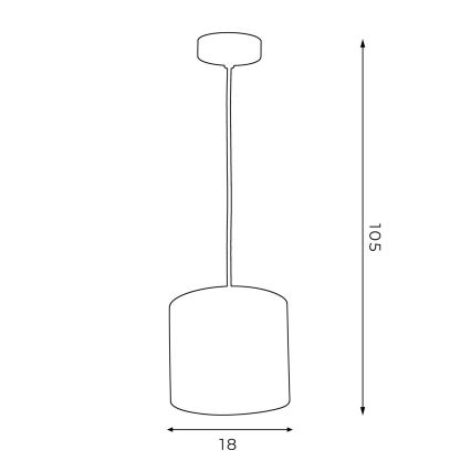 Candelabro suspenso ARDEN 1xE27/60W/230V diâmetro 18 cm branco