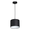 Candelabro suspenso ARDEN 1xE27/60W/230V diâmetro 18 cm preto/branco