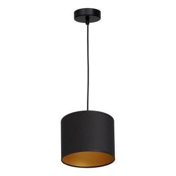 Candelabro suspenso ARDEN 1xE27/60W/230V diâmetro 18 cm preto/dourado