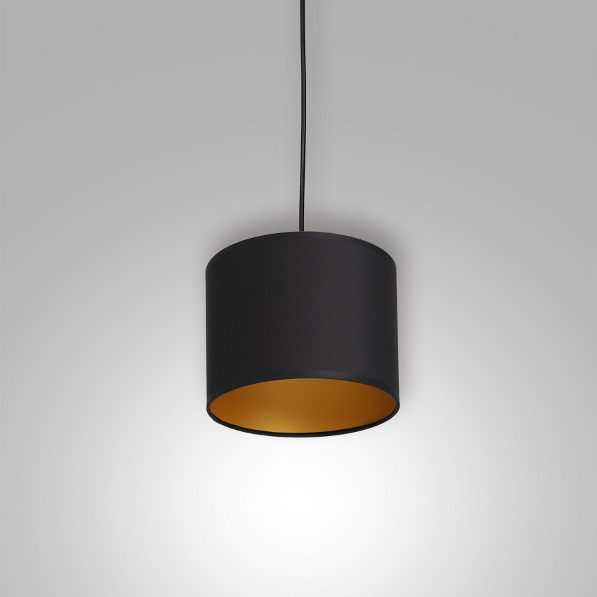 Candelabro suspenso ARDEN 1xE27/60W/230V diâmetro 18 cm preto/dourado