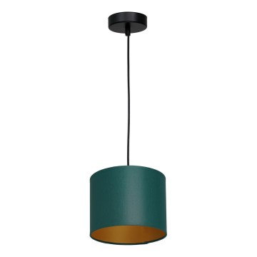 Candelabro suspenso ARDEN 1xE27/60W/230V diâmetro 18 cm verde/dourado