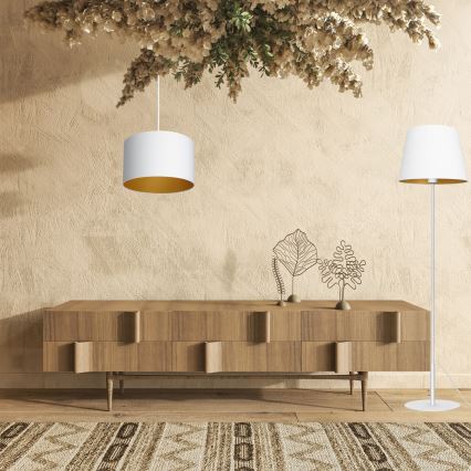 Candelabro suspenso ARDEN 1xE27/60W/230V diâmetro 25 cm branco/dourado