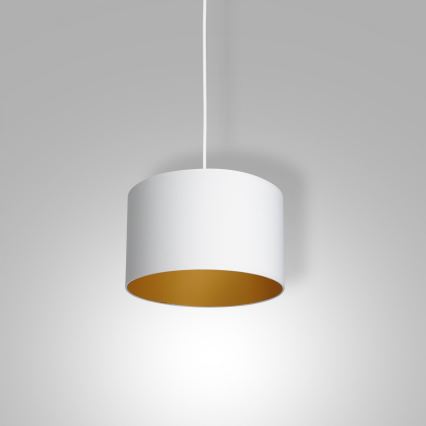 Candelabro suspenso ARDEN 1xE27/60W/230V diâmetro 25 cm branco/dourado