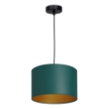 Candelabro suspenso ARDEN 1xE27/60W/230V diâmetro 25 cm verde/dourado
