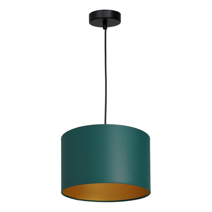 Candelabro suspenso ARDEN 1xE27/60W/230V diâmetro 25 cm verde/dourado