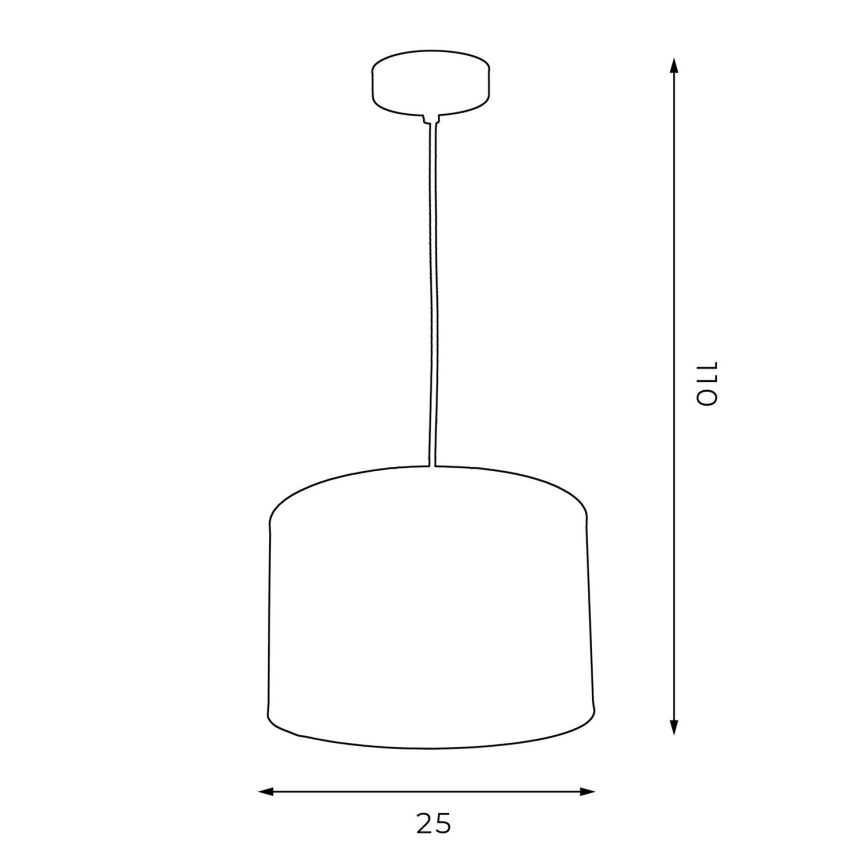 Candelabro suspenso ARDEN 1xE27/60W/230V diâmetro 25 cm verde/dourado
