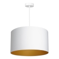 Candelabro suspenso ARDEN 1xE27/60W/230V diâmetro 40 cm branco/dourado
