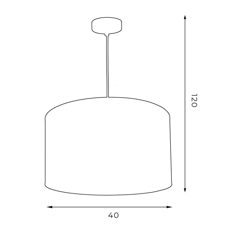 Candelabro suspenso ARDEN 1xE27/60W/230V diâmetro 40 cm branco/dourado