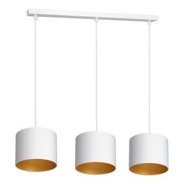 Candelabro suspenso ARDEN 3xE27/60W/230V branco/dourado