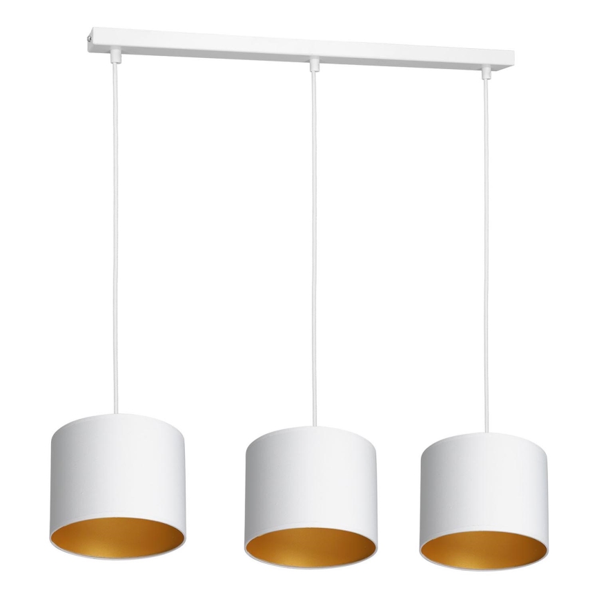 Candelabro suspenso ARDEN 3xE27/60W/230V branco/dourado