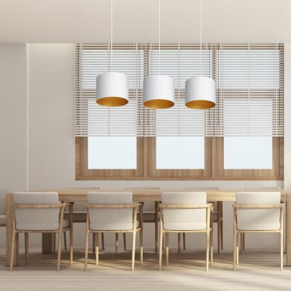 Candelabro suspenso ARDEN 3xE27/60W/230V branco/dourado