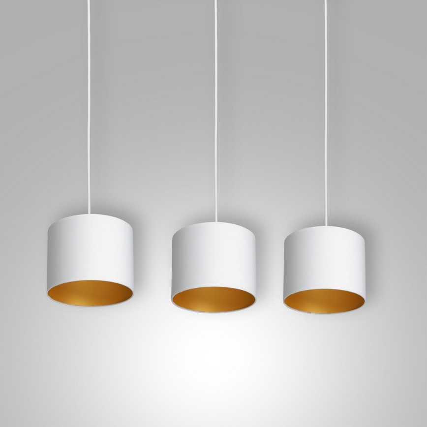 Candelabro suspenso ARDEN 3xE27/60W/230V branco/dourado