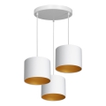 Candelabro suspenso ARDEN 3xE27/60W/230V branco/dourado