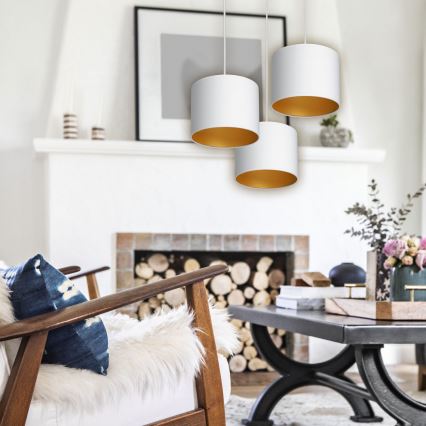 Candelabro suspenso ARDEN 3xE27/60W/230V branco/dourado