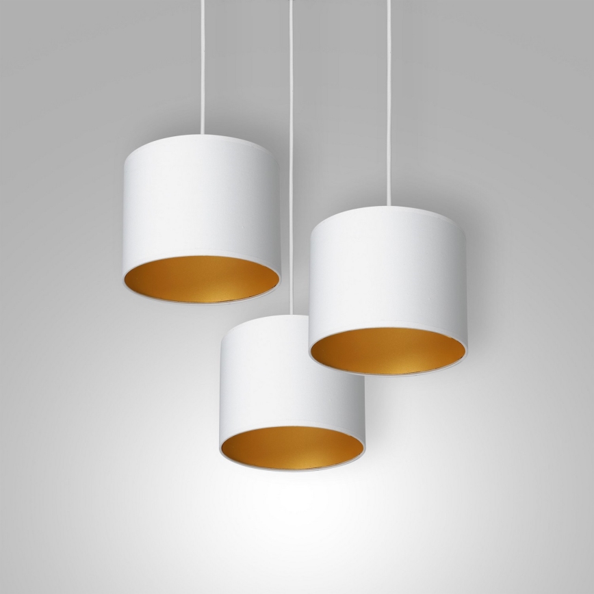 Candelabro suspenso ARDEN 3xE27/60W/230V branco/dourado