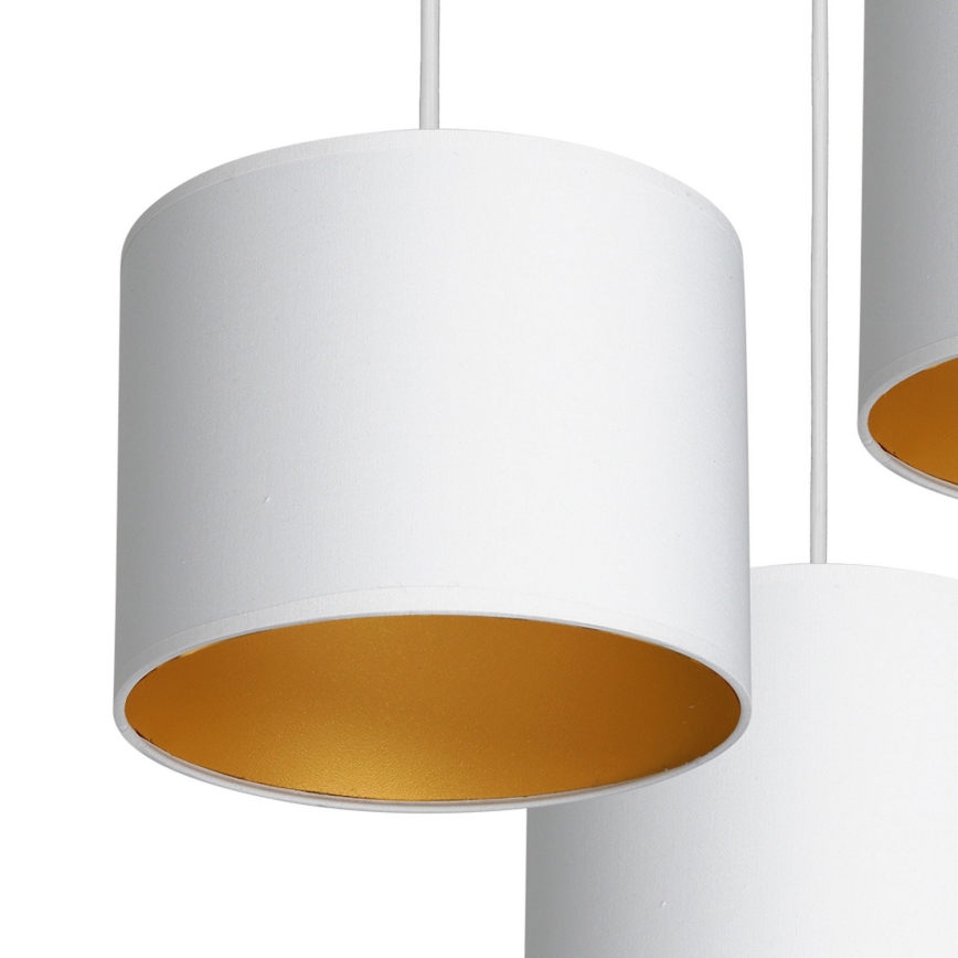 Candelabro suspenso ARDEN 3xE27/60W/230V branco/dourado