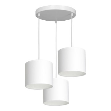 Candelabro suspenso ARDEN 3xE27/60W/230V branco