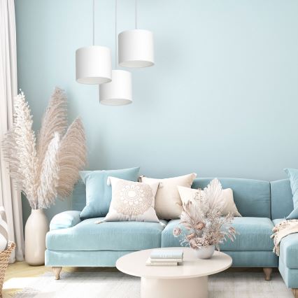 Candelabro suspenso ARDEN 3xE27/60W/230V branco