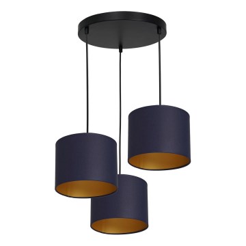 Candelabro suspenso ARDEN 3xE27/60W/230V roxo/dourado