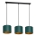 Candelabro suspenso ARDEN 3xE27/60W/230V verde/dourado
