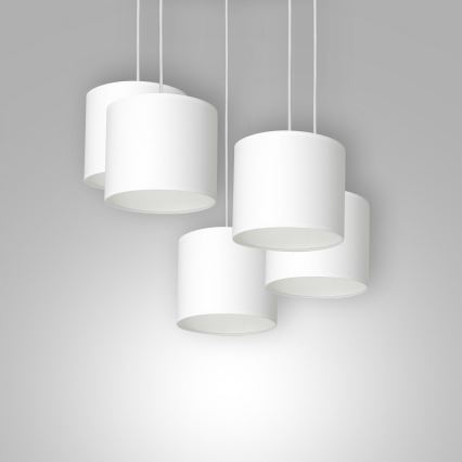 Candelabro suspenso ARDEN 5xE27/60W/230V branco