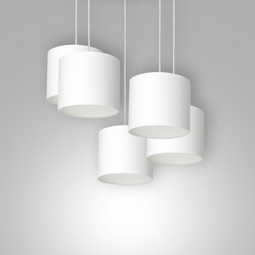 Candelabro suspenso ARDEN 5xE27/60W/230V branco
