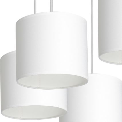 Candelabro suspenso ARDEN 5xE27/60W/230V branco