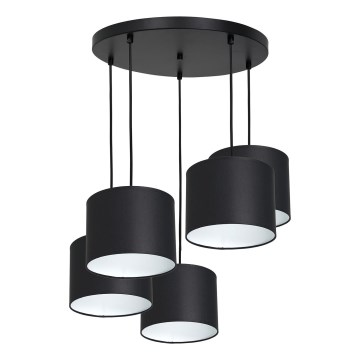 Candelabro suspenso ARDEN 5xE27/60W/230V preto/branco