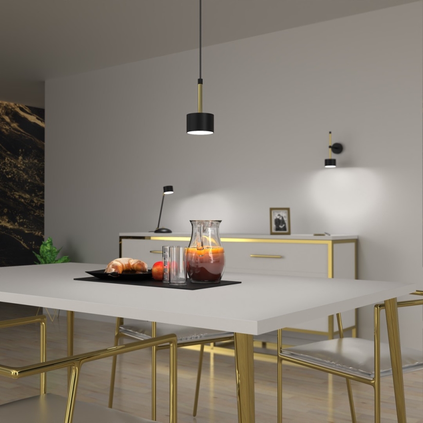 Candelabro suspenso ARENA 1xGX53/11W/230V preto/dourado