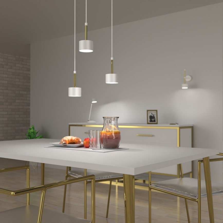 Candelabro suspenso ARENA 3xGX53/11W/230V branco/dourado