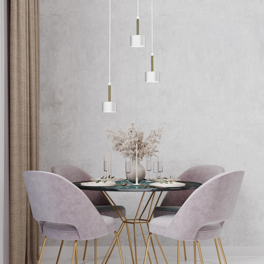 Candelabro suspenso ARENA 3xGX53/11W/230V branco/dourado