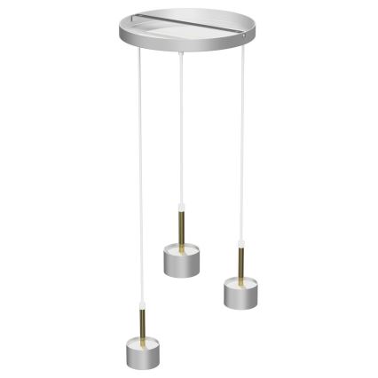 Candelabro suspenso ARENA 3xGX53/11W/230V branco/dourado