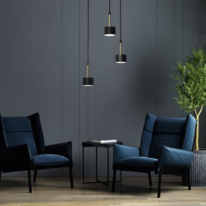 Candelabro suspenso ARENA 3xGX53/11W/230V preto/dourado