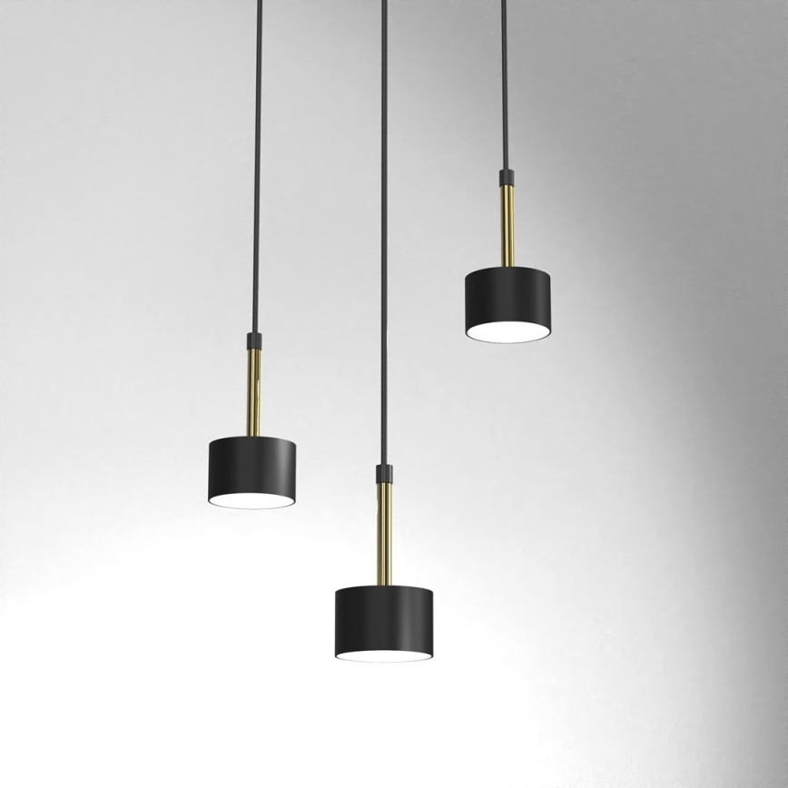 Candelabro suspenso ARENA 3xGX53/11W/230V preto/dourado