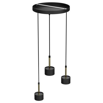 Candelabro suspenso ARENA 3xGX53/11W/230V preto/dourado