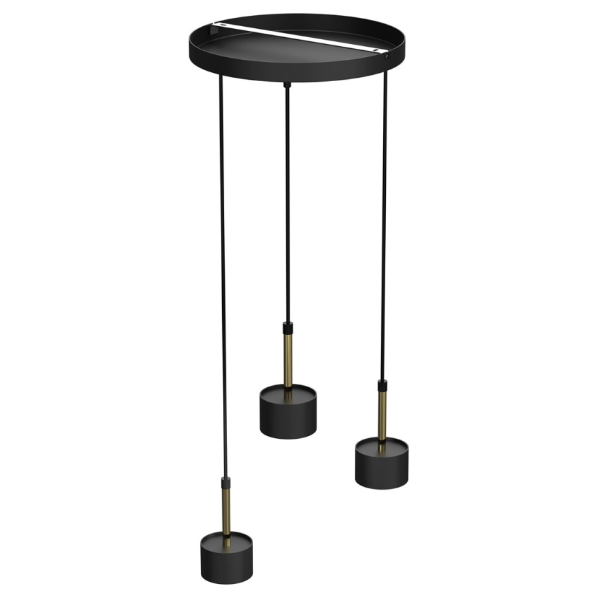 Candelabro suspenso ARENA 3xGX53/11W/230V preto/dourado