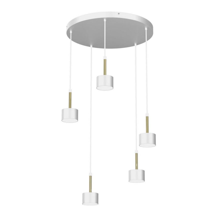Candelabro suspenso ARENA 5xGX53/11W/230V branco/dourado
