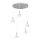 Candelabro suspenso ARENA 5xGX53/11W/230V branco/dourado