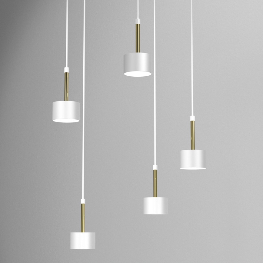 Candelabro suspenso ARENA 5xGX53/11W/230V branco/dourado