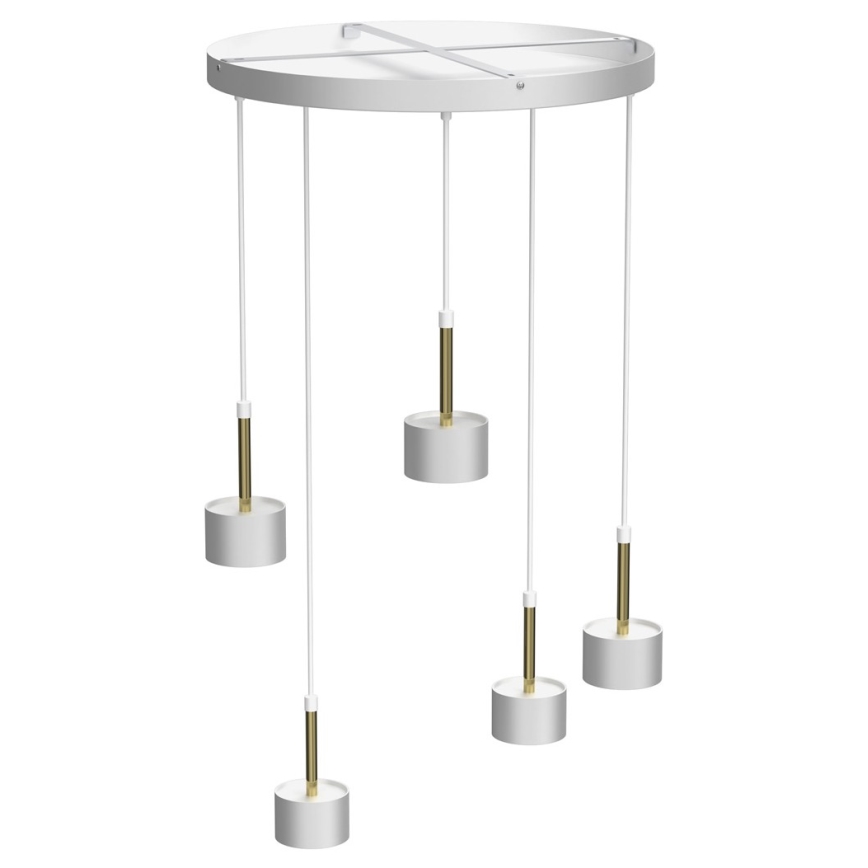 Candelabro suspenso ARENA 5xGX53/11W/230V branco/dourado