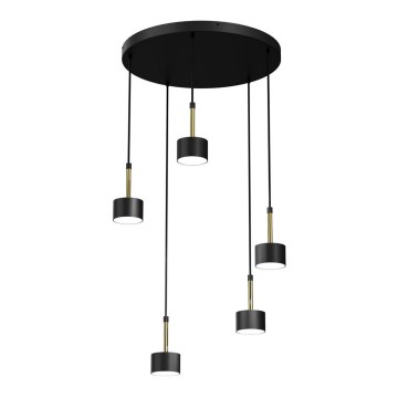 Candelabro suspenso ARENA 5xGX53/11W/230V preto/dourado